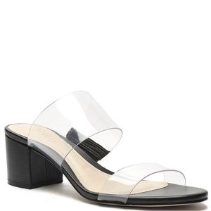 New SCHUTZ Victoria Clear Block Heels